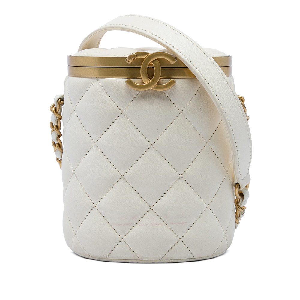 Pre-Loved Chanel Mini Quilted Lambskin Crown Box Bag